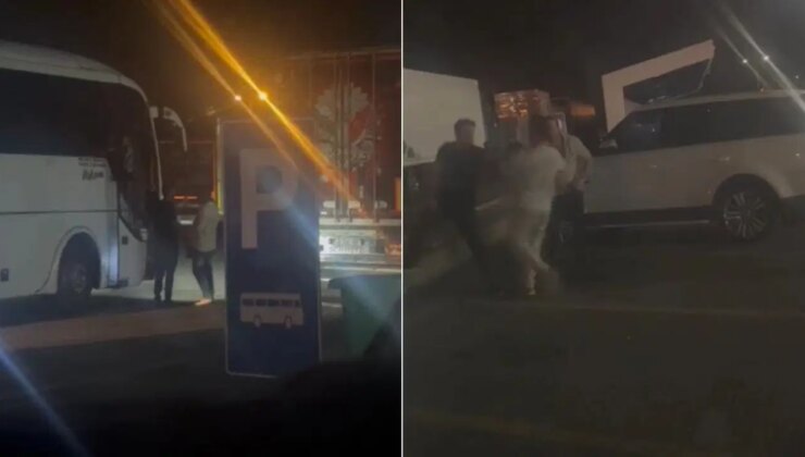 Dinlenme tesisinde kavga: Darbedilen yolcu otobüsten atıldı