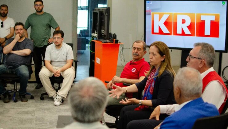 DİSK Başkanı Arzu Çerkezoğlu’ndan KRT TV emekçilerine ziyaret!