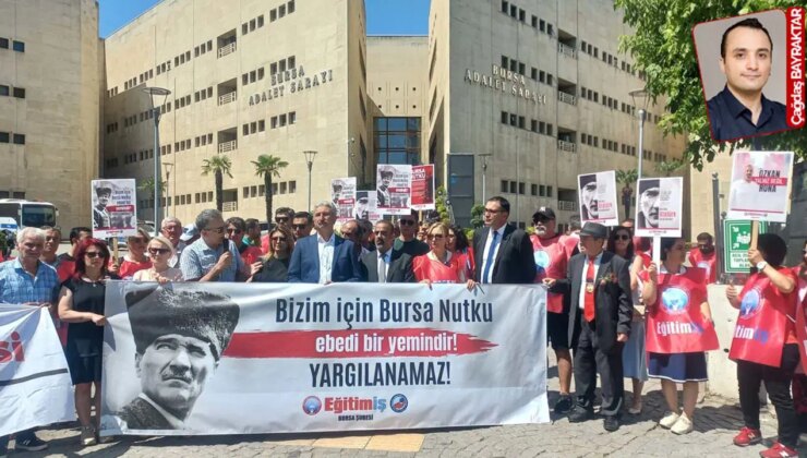 Eğitim İş Bursa Şube Başkanı Özkan Rona’nın yargılandığı davada ilk duruşma ‘fiziki yetersizlik’ gerekçesiyle görülemedi: ‘Bursu Nutku yargılanamadı’