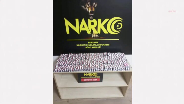 Ekiplerden Bergama’da ‘uyuşturucu’ operasyonu: Tam 5 bin 990 adet geçirildi…