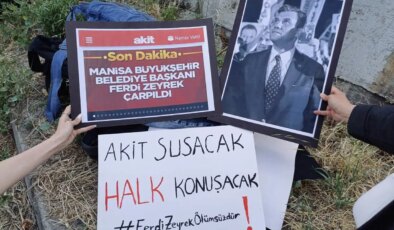 Ferdi Zeyrek’e yönelik skandal paylaşım tepki çekmişti: Gerici Yeni Akit’e gazete binası önünde protesto!