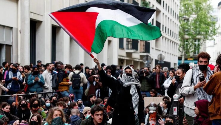 Fransa’daki köklü üniversitede Gazze protestosu