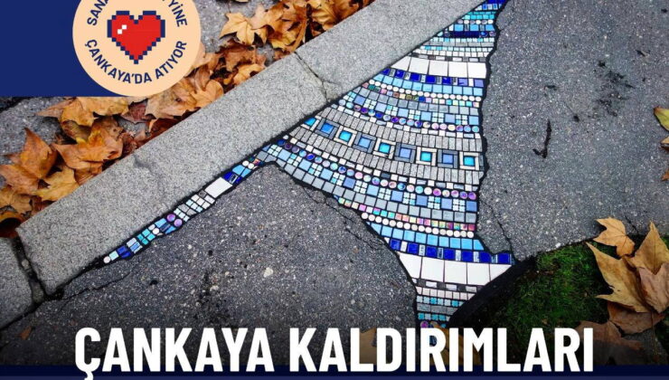 Fransız sokak sanatçısı Ememem, Çankaya kaldırımlarını mozaikle iyileştiriyor