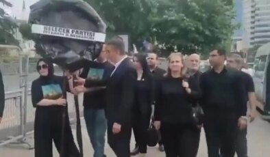 Gelecek Partisi’nden İsrail Başkonsolosluğu önüne ‘siyah çelenk’