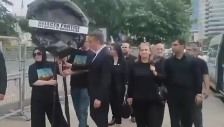 Gelecek Partisi’nden İsrail Başkonsolosluğu önüne ‘siyah çelenk’