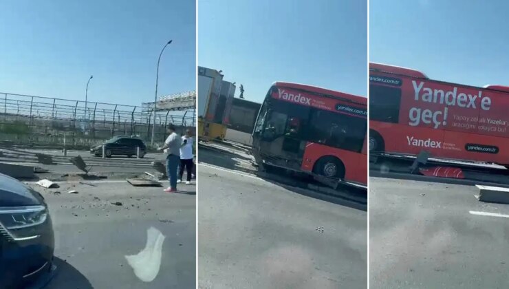 Haliç Köprüsü’nde metrobüs kazası: Ekipler sevk edildi