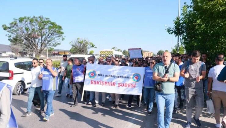 Harb-İş Sendikası’na bağlı işçiler Eskişehir’de meydanlara indi: ‘Bu işin sonu greve kadar gider’