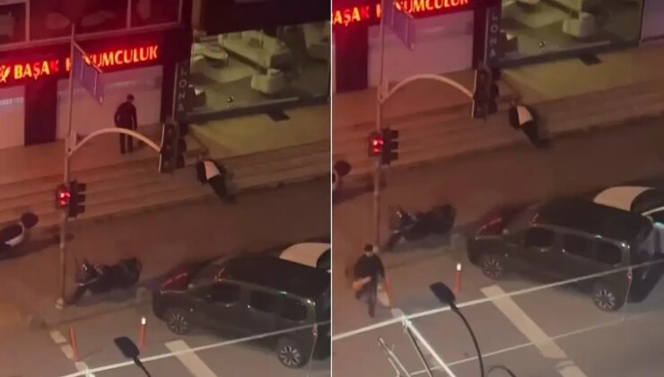 Hareketsiz yatan adamı dubayla uyandırmaya çalıştı!