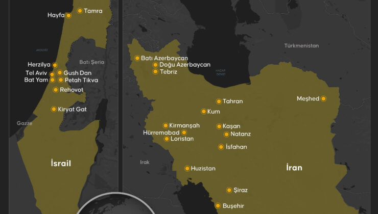 İsrail-İran çatışması: Karşılıklı hedef alınan yerler