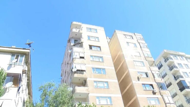 İstanbul’da 9 katlı binada balkon çöktü!