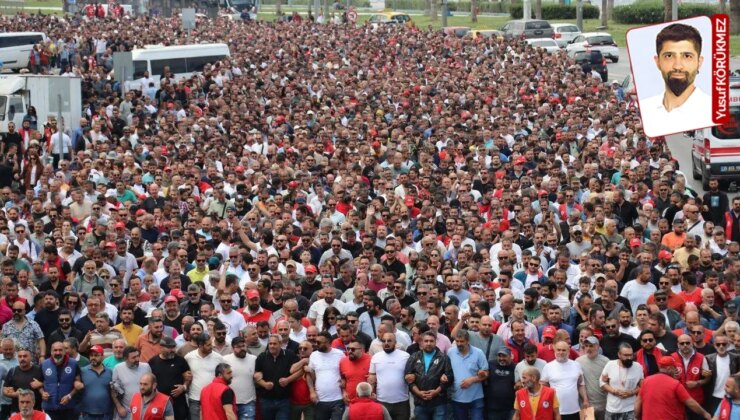 İzmir Büyükşehir Belediyesi ile anlaşamayan işçiler, Cumhuriyet Meydanı’nda beyazlarla yürüdü: Grev beşinci gününde