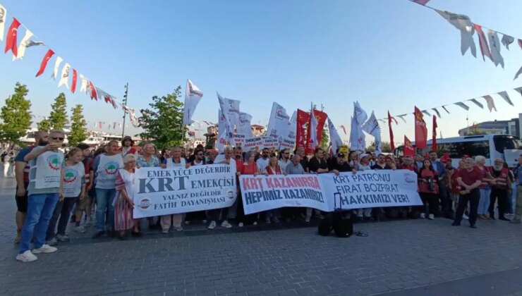 KRT emekçileri, direnişi meydana taşıdı: ‘Gazeteciler kendi hakkını korumayı unutmadı’