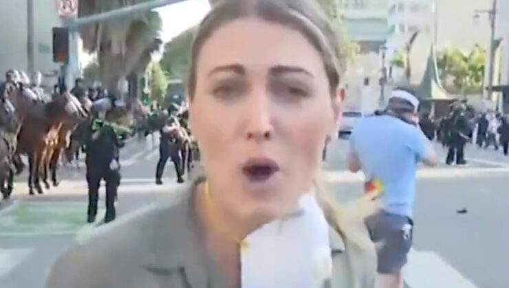 Los Angeles’ta polis şiddeti kamerada: Muhabir ayağından vuruldu