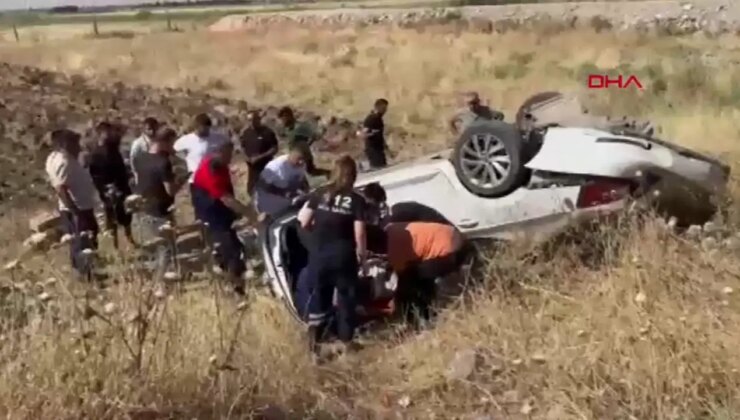 Mardin’de faciadan dönüldü… Otomobil takla attı: Sürücü ağır yaralandı!