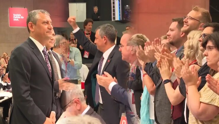 Özgür Özel, Berlin’de düzenlenen SPD Kongresi’nde ayakta alkışlandı: ‘Dayanışmamız kardeş partimiz CHP ile…’