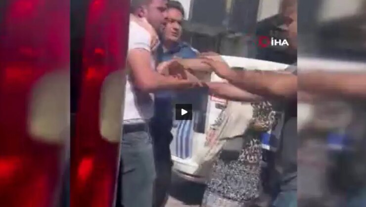 Pazarda yer kavgası: Kadını yumrukladı