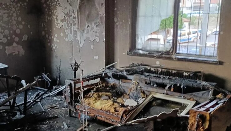 Şarja takılı telefon bataryası patladı, evde yangın çıktı: 8 kişi dumandan etkilendi