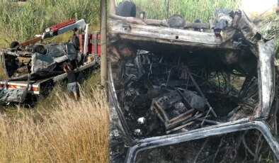 Takla atan araç direğe çarptı: Camdan fırlayan sürücü öldü