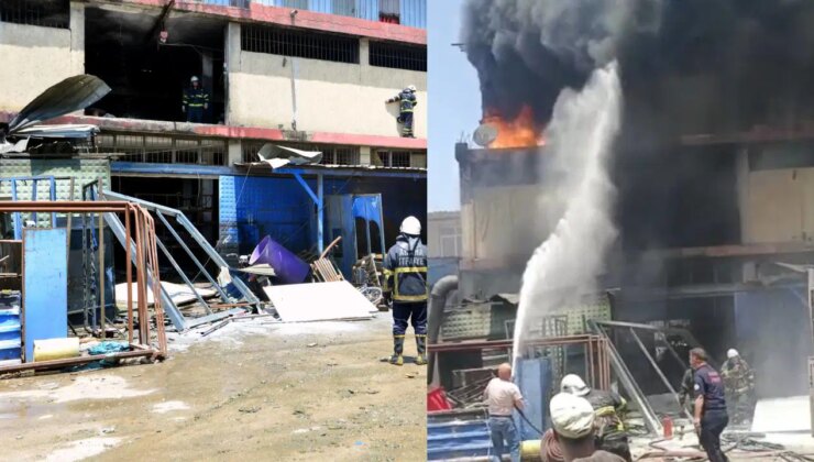 Üretim atölyesinde patlama: Yaralılar var!