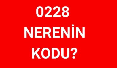 228 hangi şehrin alan kodu? 0228 nerenin telefon kodu?