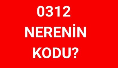 312 hangi şehrin alan kodu? 0312 nerenin telefon kodu?