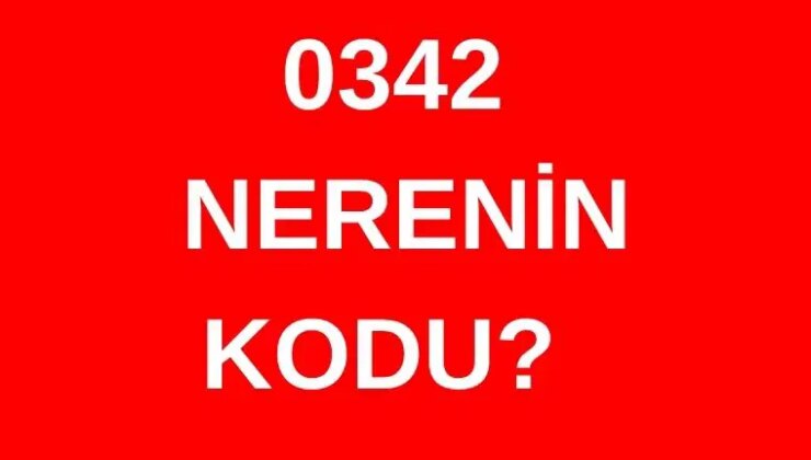 342 hangi şehrin alan kodu? 0342 nerenin telefon kodu?