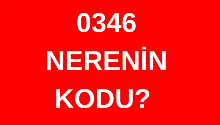 346 hangi şehrin alan kodu? 0346 nerenin telefon kodu?
