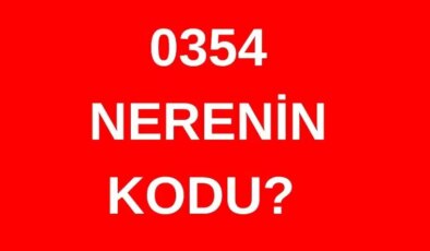 354 hangi şehrin alan kodu? 0354 nerenin telefon kodu?