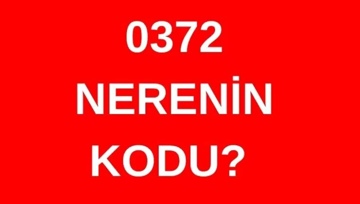 372 hangi şehrin alan kodu? 0372 nerenin telefon kodu?