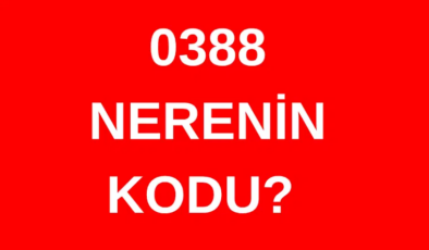 388 hangi şehrin alan kodu? 0388 nerenin telefon kodu?