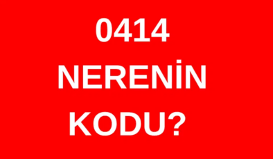 414 hangi şehrin alan kodu? 0414 nerenin telefon kodu?