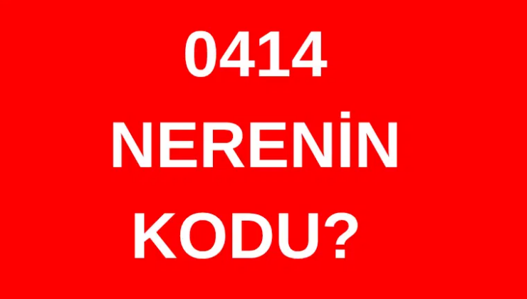 414 hangi şehrin alan kodu? 0414 nerenin telefon kodu?
