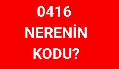416 hangi şehrin alan kodu? 0416 nerenin telefon kodu?