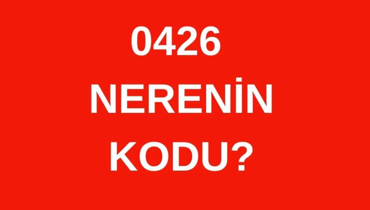 426 hangi şehrin alan kodu? 0426 nerenin telefon kodu?