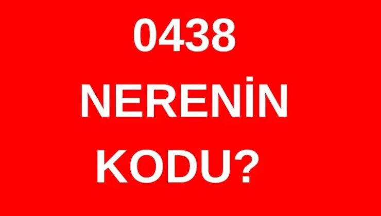 438 hangi şehrin alan kodu? 0438 nerenin telefon kodu?