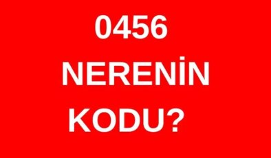 456 hangi şehrin alan kodu? 0456 nerenin telefon kodu?