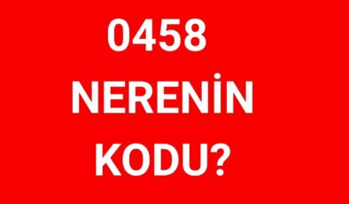 458 hangi şehrin alan kodu? 0458 nerenin telefon kodu?