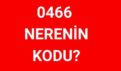 466 hangi şehrin alan kodu? 0466 nerenin telefon kodu?