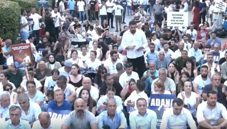 Adanalı yurttaşlardan Zeydan Karalar’a destek için oturma eylemi