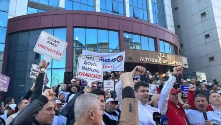 AKP’li Altındağ Belediyesi işten çıkarmıştı… Direnişteki işçilere yine polis müdahalesi: 1 gözaltı bir yaralı!