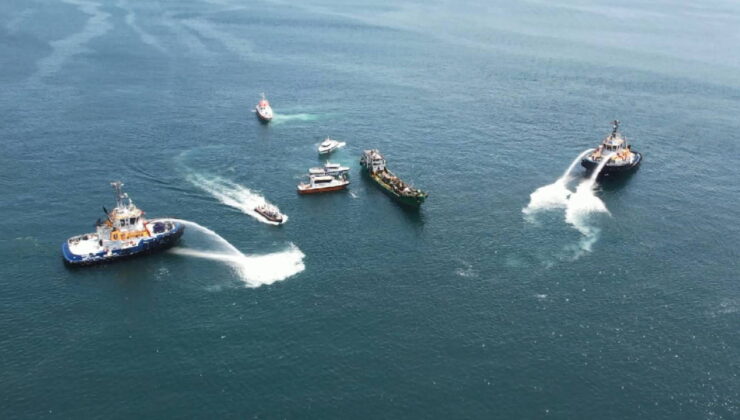 Ambarlı Limanı’nda tanker yangını!