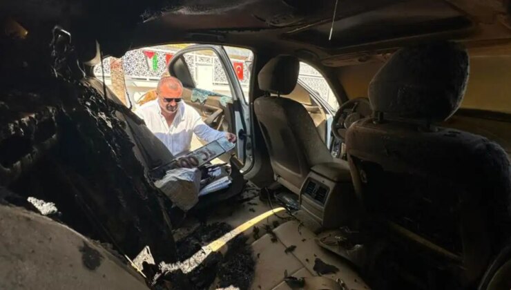 Antalya’da iş insanının lüks aracına molotoflu saldırı!