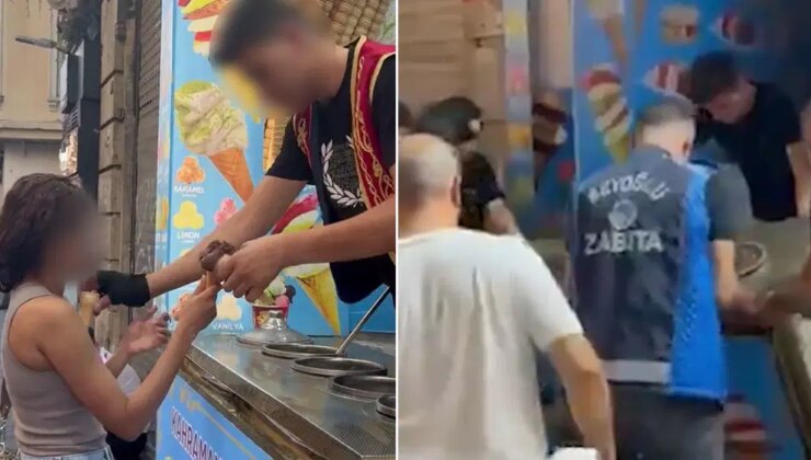 Beyoğlu’nda ‘külah oyunuyla’ taciz: O dondurmacı mühürlendi!
