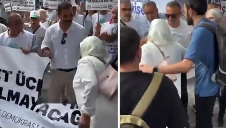 Emeklilerin açtığı ‘Sefalet ücretine teslim olmayacağız!’ pankartına saldırı!