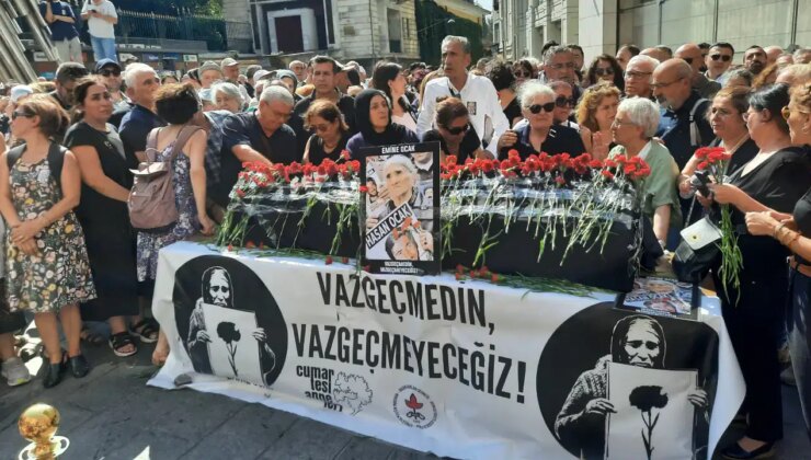 Emine Ocak son yolculuğuna uğurlanıyor: Cenazesi Galatasaray Meydanı’na getirildi