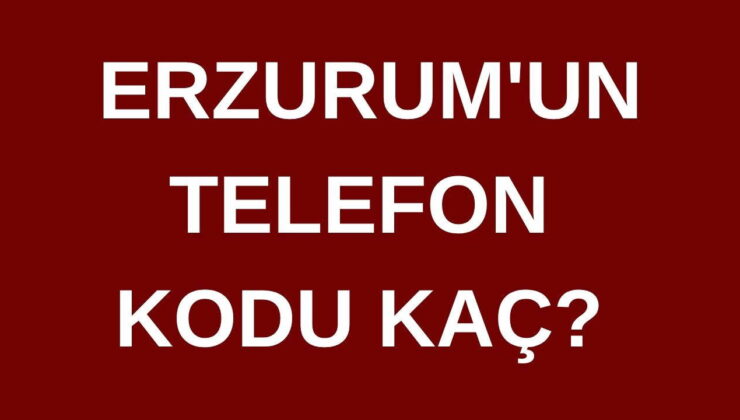Erzurum’un telefon kodu kaç? Erzurum’un alan kodu kaç?