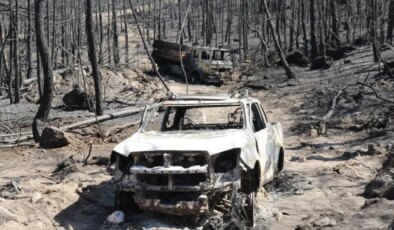 Eskişehir’deki yangın faciasının izleri: 10 görevlinin şehit olduğu alan böyle görüntülendi…