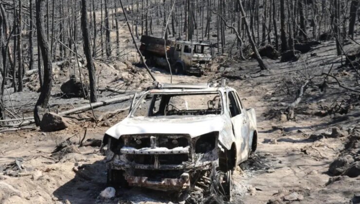 Eskişehir’deki yangın faciasının izleri: 10 görevlinin şehit olduğu alan böyle görüntülendi…