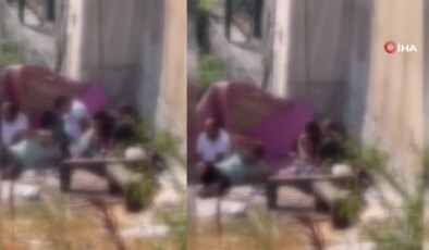 Güpegündüz uyuşturucu kullanırken görüntülendiler: Polis müdahale etti