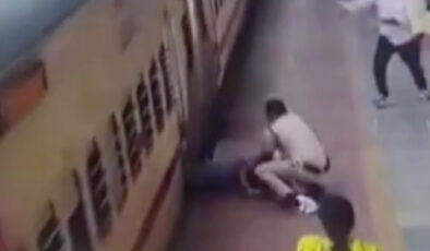 Hindistan’da kadın yolcunun ölümden döndüğü kaza